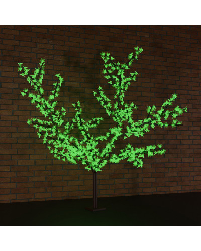 Светодиодное дерево Сакура, высота 1,5м, диаметр кроны 1,8м, зеленые светодиоды, IP 65, понижающий трансформатор в комплекте NEON-NIGHT