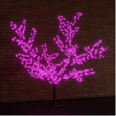 Светодиодное дерево Сакура, высота 1,5м, диаметр кроны 1,8м, фиолетовые светодиоды, IP 65, понижающий трансформатор в комплекте NEON-NIGHT