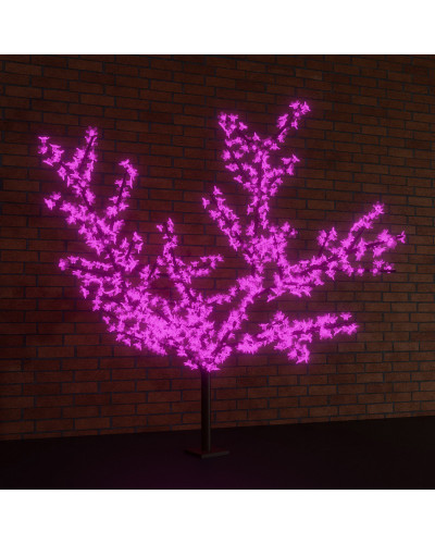 Светодиодное дерево Сакура, высота 1,5м, диаметр кроны 1,8м, фиолетовые светодиоды, IP 65, понижающий трансформатор в комплекте NEON-NIGHT