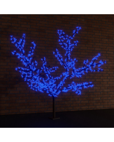 Светодиодное дерево Сакура, высота 2,4м, диаметр кроны 2,0м, синие светодиоды, IP 65, понижающий трансформатор в комплекте NEON-NIGHT