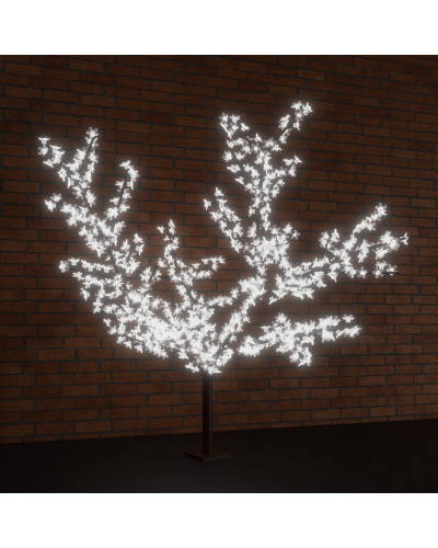 Светодиодное дерево Сакура, высота 2,4 м, диаметр кроны 2,0 м, белые светодиоды, IP65, понижающий трансформатор в комплекте NEON-NIGHT