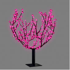 Светодиодное Дерево Сакура, высота 2,4м, диаметр кроны 2,0м, розовые светодиоды, IP65, понижающий трансформатор в комплекте NEON-NIGHT