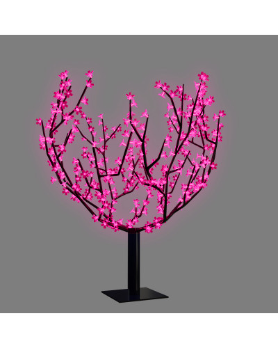 Светодиодное Дерево Сакура, высота 2,4м, диаметр кроны 2,0м, розовые светодиоды, IP65, понижающий трансформатор в комплекте NEON-NIGHT