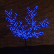Светодиодное дерево Сакура, высота 3,6м, диаметр кроны 3,0, синие светодиоды, IP 65, понижающий трансформатор в комплекте, NEON-NIGHT