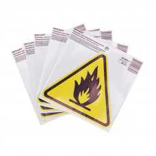 Наклейка знак пожарной безопасности «Пожароопасно» с хедером; 150х150х150 мм REXANT