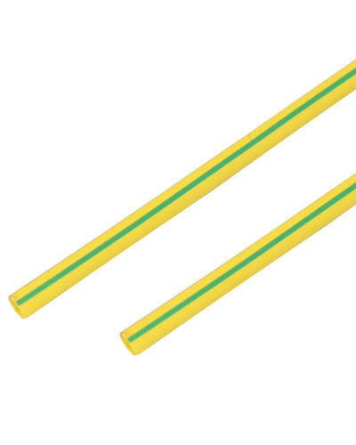 Трубка термоусаживаемая ТУТ 14,0/7,0мм, желто-зеленая, упаковка 50 шт. по 1м, PROconnect
