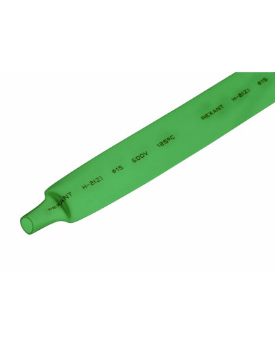 Трубка термоусаживаемая ТУТ 15,0/7,5мм, зеленая, упаковка 50 шт. по 1м, PROconnect