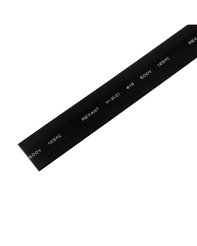 Трубка термоусаживаемая ТУТ 15,0/7,5мм, черная, упаковка 50 шт. по 1м, PROconnect