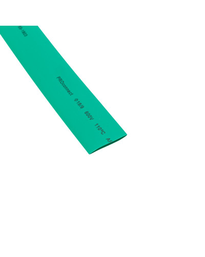 Трубка термоусаживаемая ТУТ 18,0/9,0мм, зеленая, упаковка 50 шт. по 1м, PROconnect