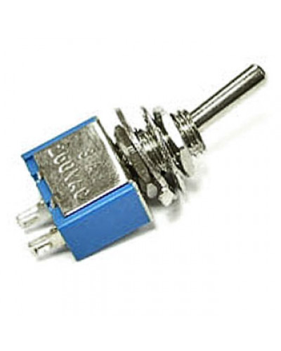 Микротумблер RUICHI MTS-101, ON-OFF, SPST, 3 А, 250 В, 20 мОм, установочное отверстие 6 мм, 2 контакта