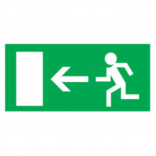 Табличка ПВХ эвакуационный знак «Направление к эвакуационному выходу налево» 100х300 мм REXANT