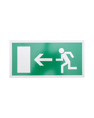 Табличка ПВХ эвакуационный знак «Направление к эвакуационному выходу налево» 150х300 мм REXANT