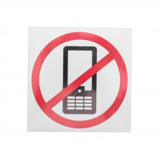 Наклейка запрещающий знак «Использование мобильных телефонов запрещено» 150х150 мм REXANT