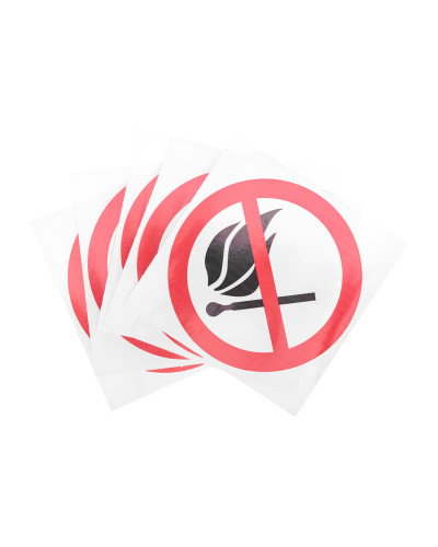 Наклейка знак пожарной безопасности «Запрещается пользоваться открытым огнем и курить» d - 180 мм REXANT
