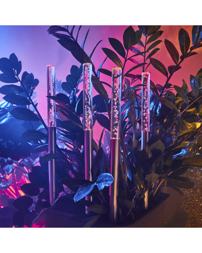 Гирлянда садовая грунтовая (каскад) Аврора 5м, RGB, с аккумулятором и выносной солнечной панелью LAMPER