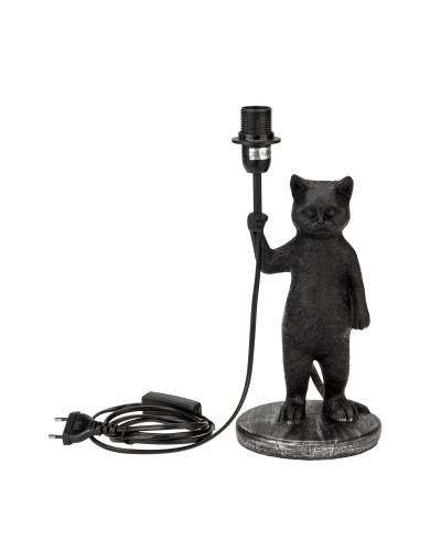 Светильник декоративный настольный МОБИ "Кот с зонтом" , с цоколем Е14, 40 Вт, цвет черный REXANT