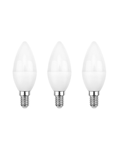 Лампа светодиодная Свеча CN 7,5Вт E14 713Лм 4000K нейтральный свет (3 шт/уп) REXANT