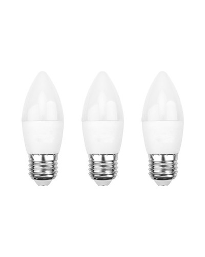 Лампа светодиодная Свеча CN 7,5Вт E27 713Лм 6500K холодный свет (3 шт/уп) REXANT