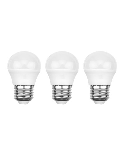 Лампа светодиодная Шарик (GL) 7,5Вт E27 713Лм 6500K холодный свет (3 шт/уп) REXANT