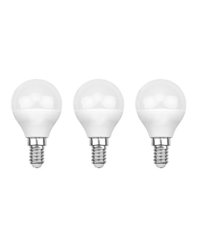 Лампа светодиодная Шарик (GL) 9,5Вт E14 903Лм 6500K холодный свет (3 шт/уп) REXANT