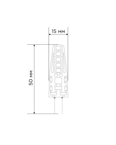 Лампа светодиодная капсульного типа JC-SILICON G4 12В 2Вт 2700K теплый свет (силикон) REXANT