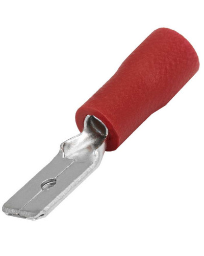 Клемма ножевая изолированная M-типа (вилка) RUICHI MDD 1.25-187 мм, красная