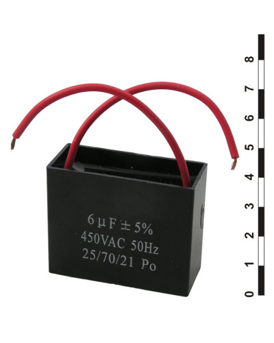 Пусковой конденсатор SAIFU CBB61, 6 мкФ, 450 В