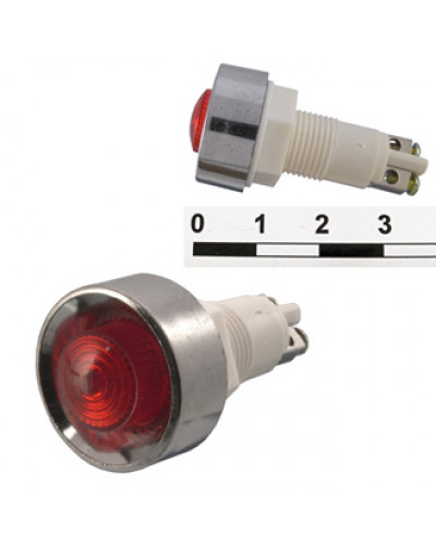 Светодиод в корпусе RUICHI L-836-R, 24 В, диаметр 13 мм, красный