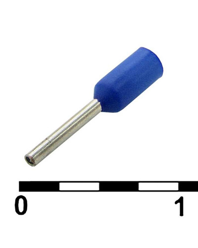 Наконечник втулочный изолированный RUICHI DN00206, 0.75x6 мм, 0.25 мм?, синий