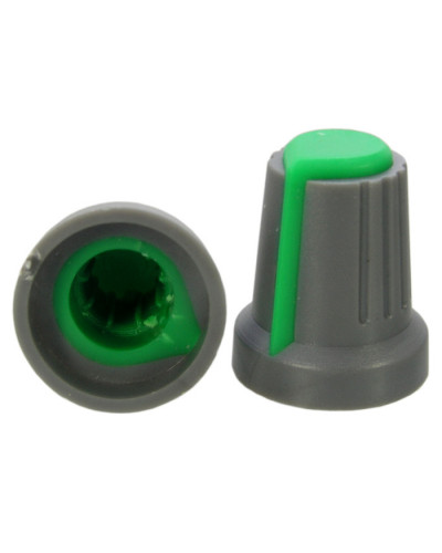 Ручка приборная RUICHI RR4817 (6 мм круг зелёный), на вал с зубцами