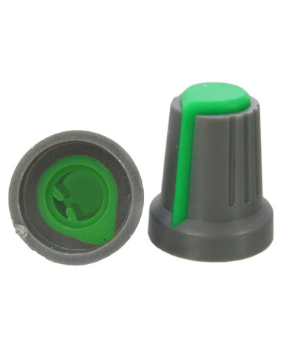 Ручка приборная RUICHI RR4817 (6 мм п.круг зелёный), на вал с зубцами