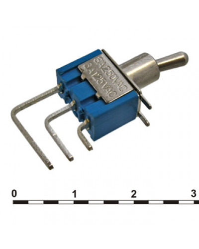Микротумблер RUICHI MTS-102-C4, ON-ON, SPDT, 3 А, 250 В, 20 мОм, монтаж на плату, 3 контакта