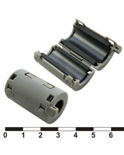 Фильтр ферритовый на провод RUICHI ZCAT2132-1130, серый, в корпусе