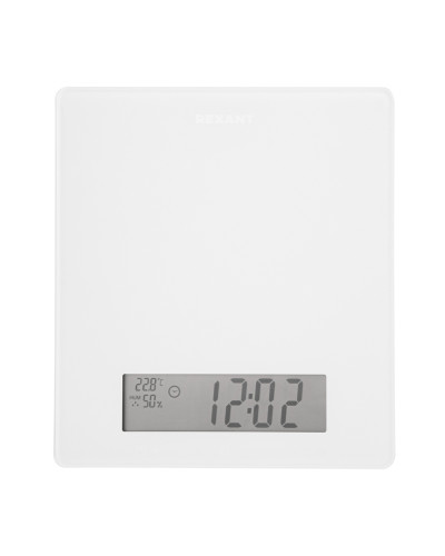 Весы кухонные электронные мультифункциональные, белые/стекло/до 5 кг REXANT