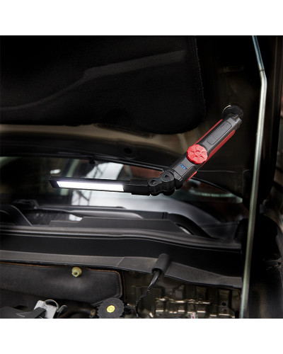 Фонарь автомобильный с регулировкой яркости, поворотным магнитом, индикатором зарядки и встроенным аккумулятором, USB кабель в комплекте REXANT