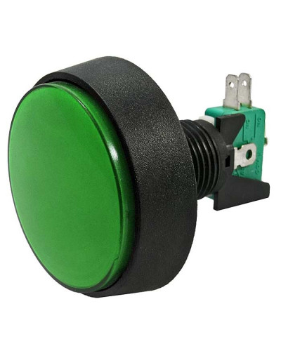Кнопка GMSI круглая RUICHI 1B-C с LED подсветкой 12 В, 5 А, 30 мОм, 250 В, NO(NC)+NC(NO), зеленая