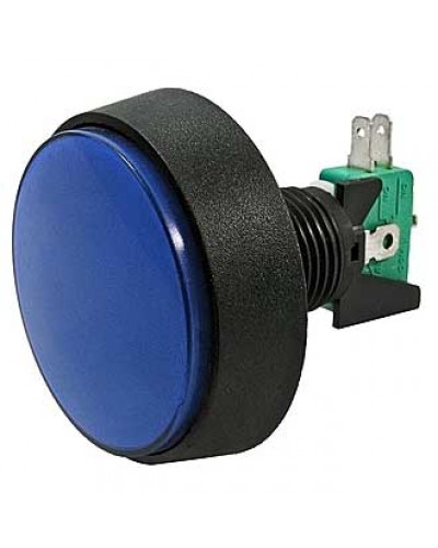 Кнопка GMSI круглая RUICHI 1B-C с LED подсветкой 12 В, 5 А, 30 мОм, 250 В, no-nc+nc-no, синяя