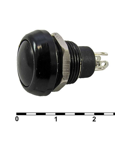 Кнопка антивандальная без подсветки RUICHI TD-986, термопластик, черная