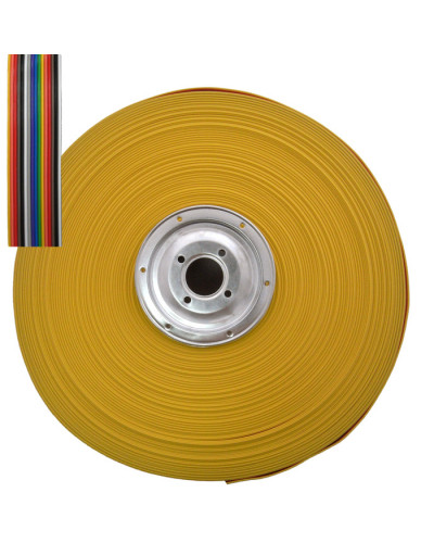 Кабель ленточный 16-проводный RUICHI, шаг 1,27 мм, сечение 28 AWG, жила CU, изоляция PVC, цвет мультиколор