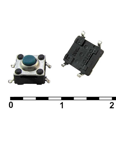 Тактовая кнопка пылевлагозащищенная RUICHI WSTP6245-250AL, 6.2х6.2х4.3 мм, OFF-ON (4Р), IP 67, 50 мА, 12 В, 50 мОм