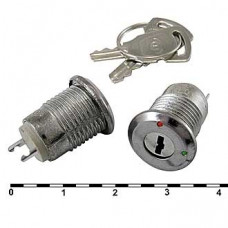 Выключатель с ключом RUICHI KDS-3 ON-OFF, 2 положения, 0.5 А, 50 мОм, с сигнальной подсветкой