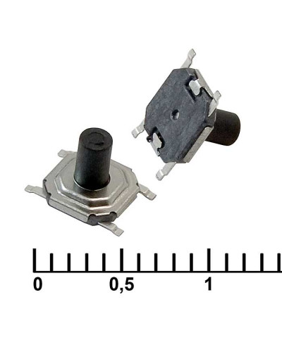 Тактовая кнопка RUICHI IT-1187A, 4x4x4.3 мм, OFF-(ON), 50 мА, 12 В, 50 мОм
