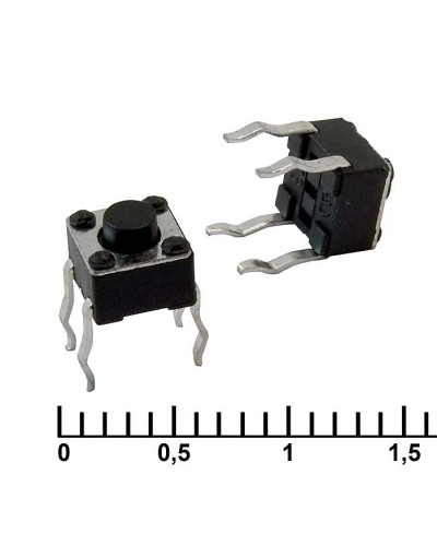 Тактовая кнопка RUICHI IT-1109, 4.5x4.5x3.8 мм, OFF-(ON), 50 мА, 12 В, 50 мОм