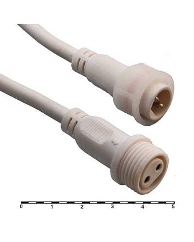 Разъемы герметичные кабельные (штекер-гнездо) RUICHI BLHK16-2PW, 2 контакта, IP67, 5 А, 250 В, белые
