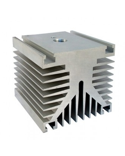 Радиатор охлаждения воздушный трехсторонний штыревого типа RUICHI О-271-110, с резьбой M20, 110х110х100 мм, алюминиевый