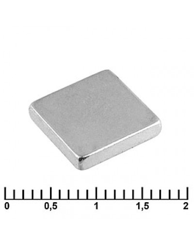 Магнит самарий-кобальтовый RUICHI, 10x10x2 мм, класс N35, квадратный