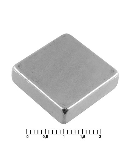 Магнит самарий-кобальтовый RUICHI, 20x20x6 мм, класс N35, квадратный