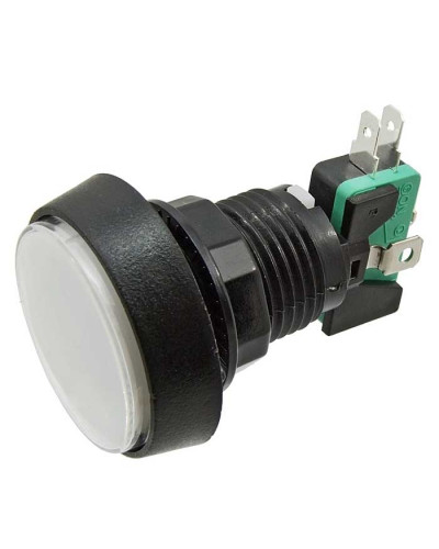 Кнопка GMSI круглая RUICHI 4B-C с LED подсветкой 12 В, 5 А, 30 мОм, 250 В, NO(NC)+NC(NO), белая