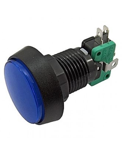 Кнопка GMSI круглая RUICHI 4B-C с LED подсветкой 12 В, 5 А, 30 мОм, 250 В, NO(NC)+NC(NO), синяя