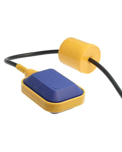Поплавковый выключатель RUICHI, ON-OFF/OFF-ON, IP68, 8/4 А, 220/380 В, погружение 2 м, пластик желтый/синий